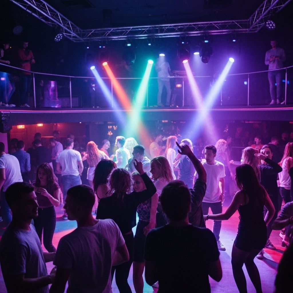 Vibrant nightclub scene